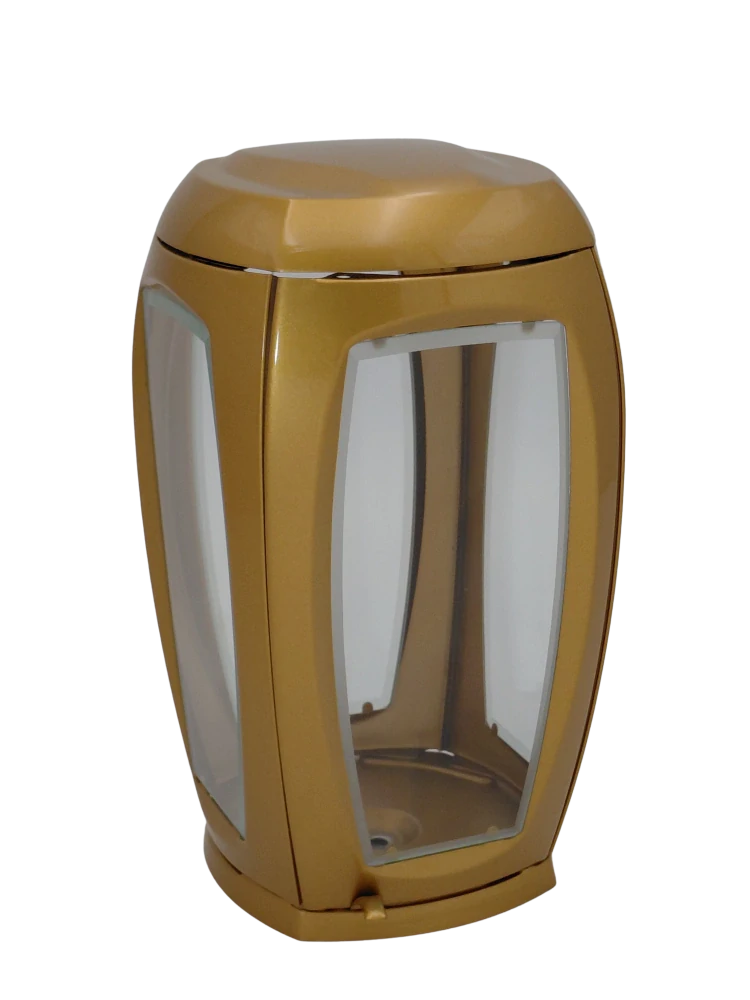Náhrobný lampáš L5 – bronz, štvorhranný