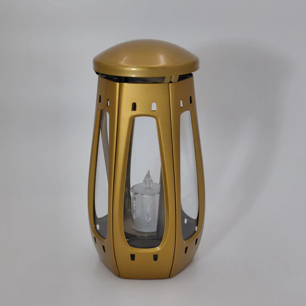 Náhrobný lampáš L6 – bronz, šesťhranný