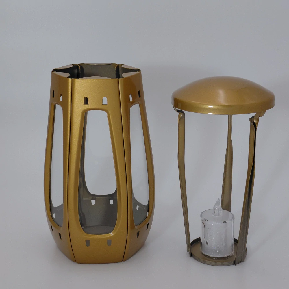 Náhrobný lampáš L6 – bronz, šesťhranný